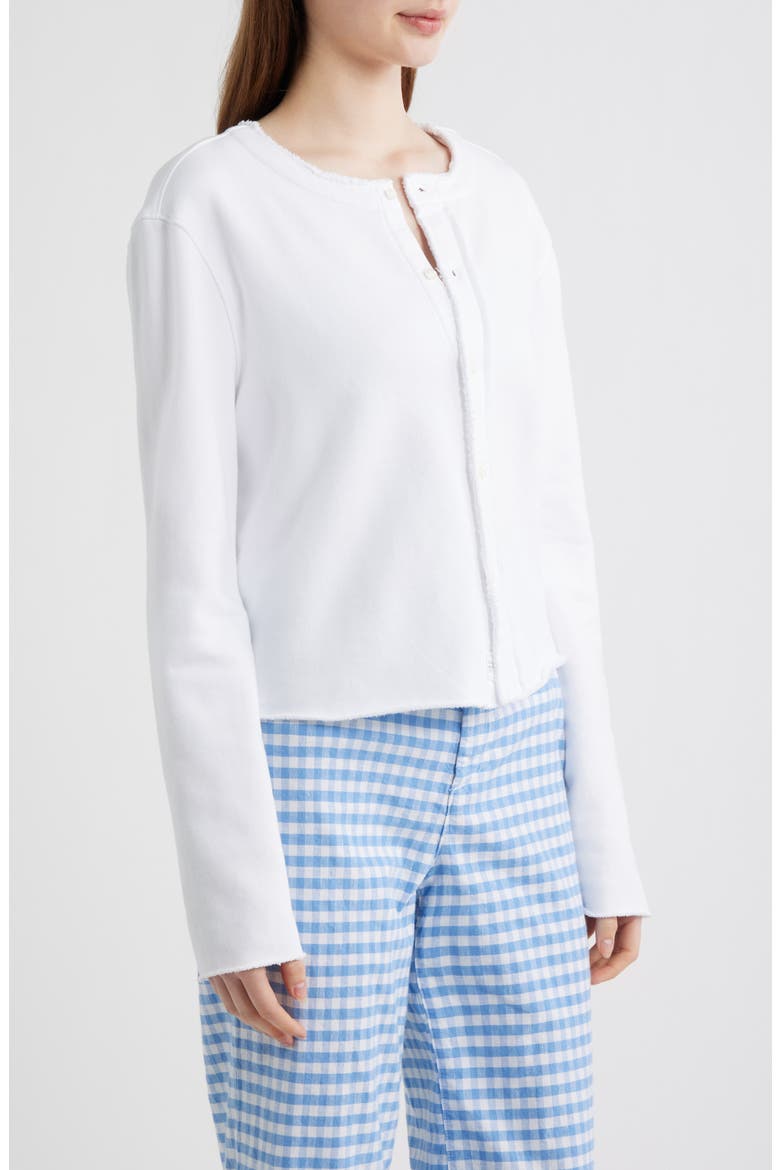 Jackie Shrunken Cardigan, Alternate, color, WHITE