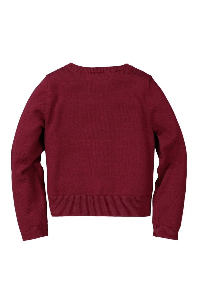 Hope & Henry Girls' Bow Front Cardigan, Infant, Alternate, color, Berry