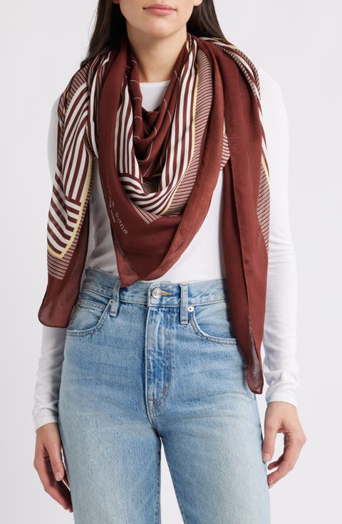 Pinstripe Square Scarf