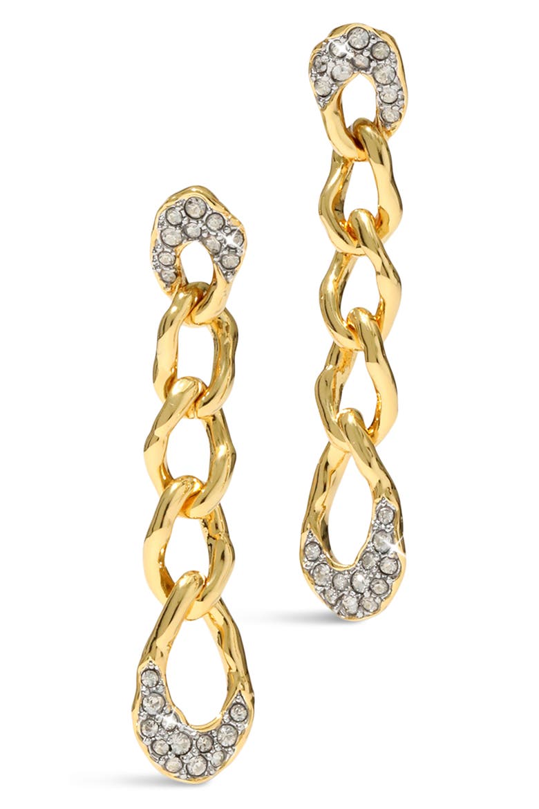 Solanales Crystal Chain Link Drop Earrings, Main, color, CRYSTALS