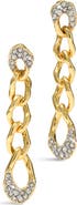 Alexis Bittar Solanales Crystal Chain Link Drop Earrings