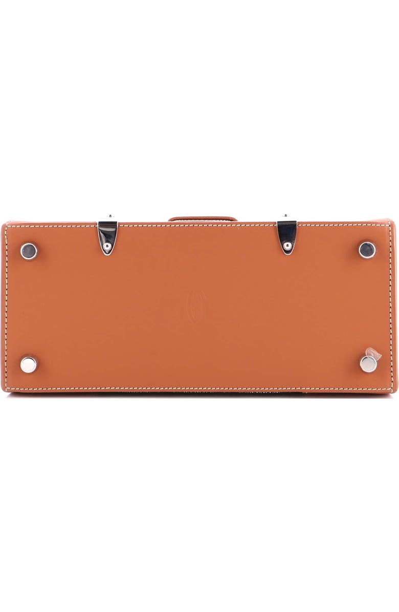 Pre-Owned Goyard Structured Saigon Top Handle Bag Coated Canvas with Leather Mini, Alternate, color, Brown