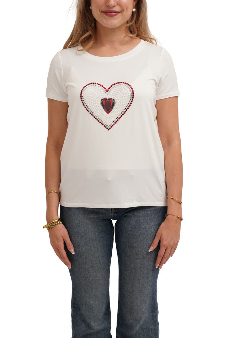 Beaded Heart T-Shirt, Main, color, BONE