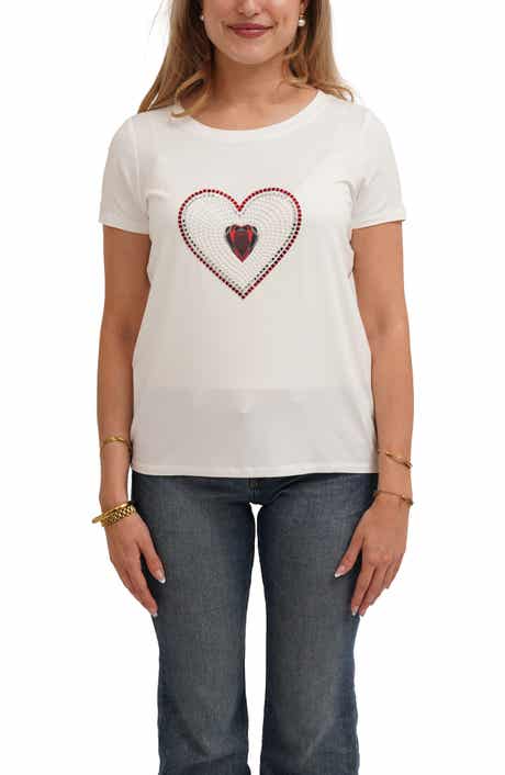 CYRUS Beaded Heart T-Shirt