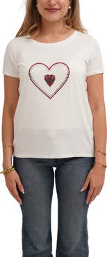 CYRUS Beaded Heart T-Shirt