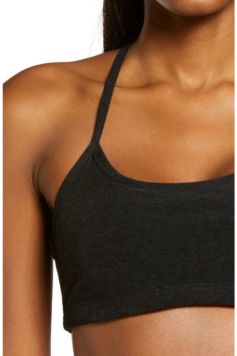 Space Dye Slim Racerback Sports Bra, Alternate, color, DARKEST NIGHT