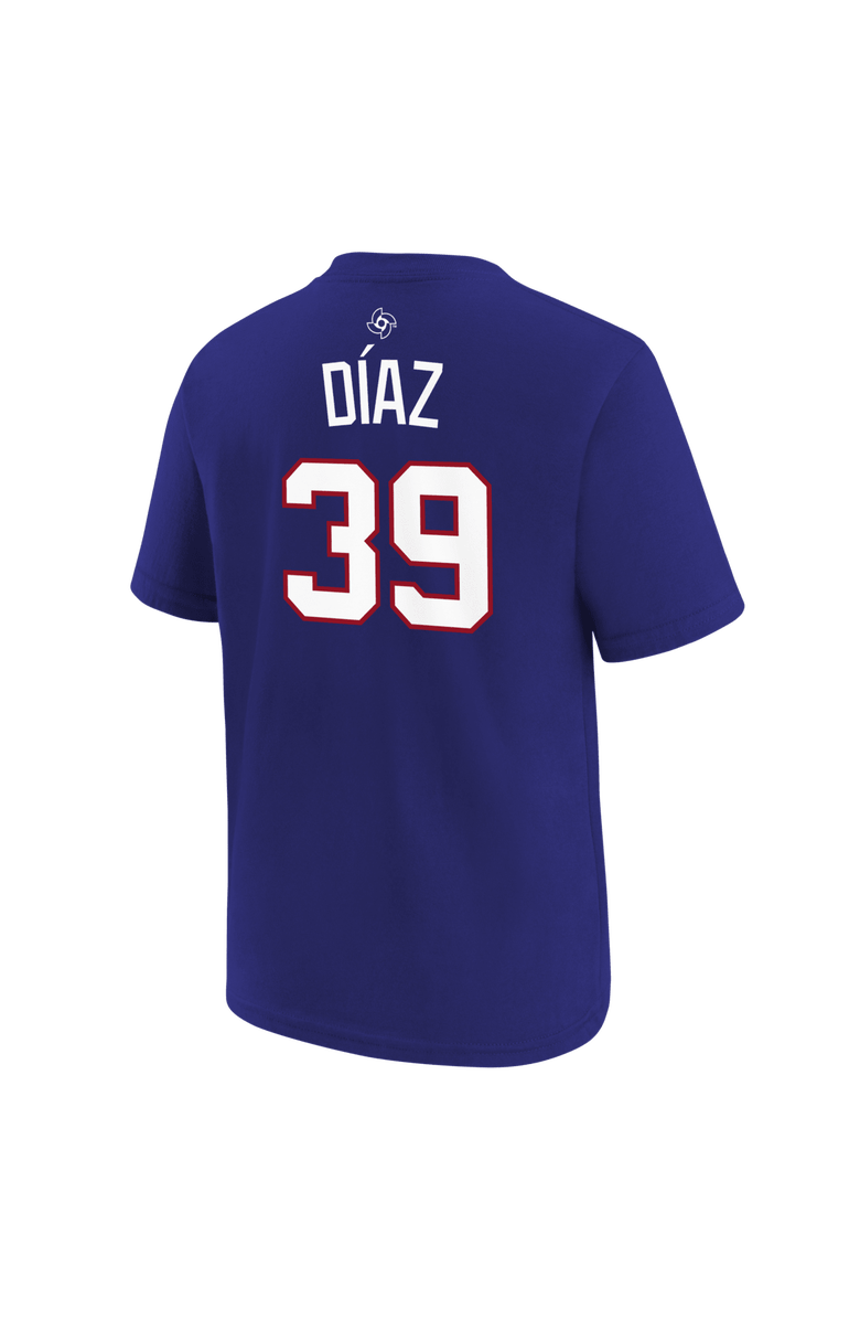 Nike Youth Nike Edwin Díaz Blue Puerto Rico Baseball 2026 World Baseball Classic Name & Number T-Shirt, Alternate, color, Blue