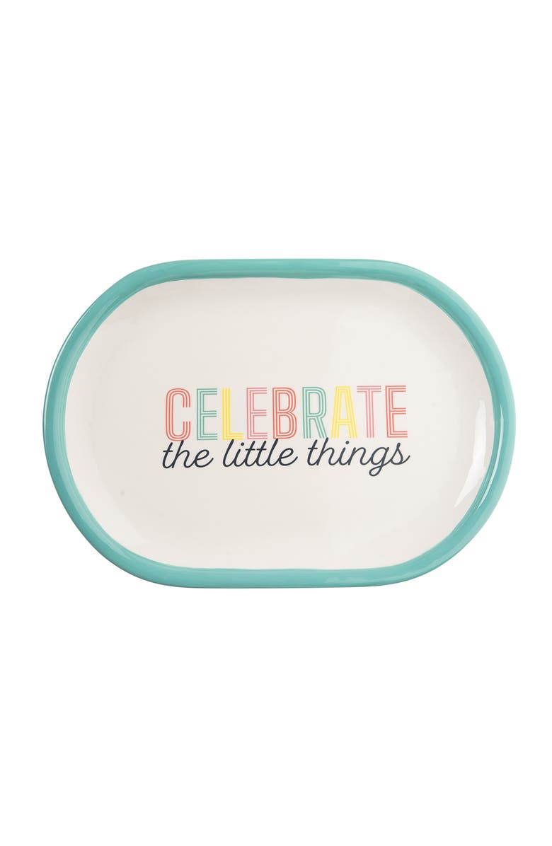 Totalee Gift Celebrate Platter Ceramic Blue, Main, color, Blue
