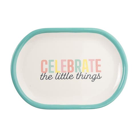 Celebrate Platter Ceramic Blue