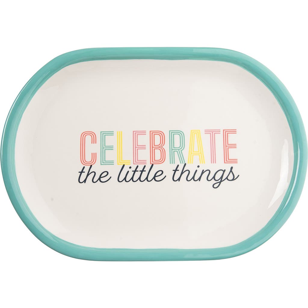 Totalee Gift Celebrate Platter Ceramic Blue