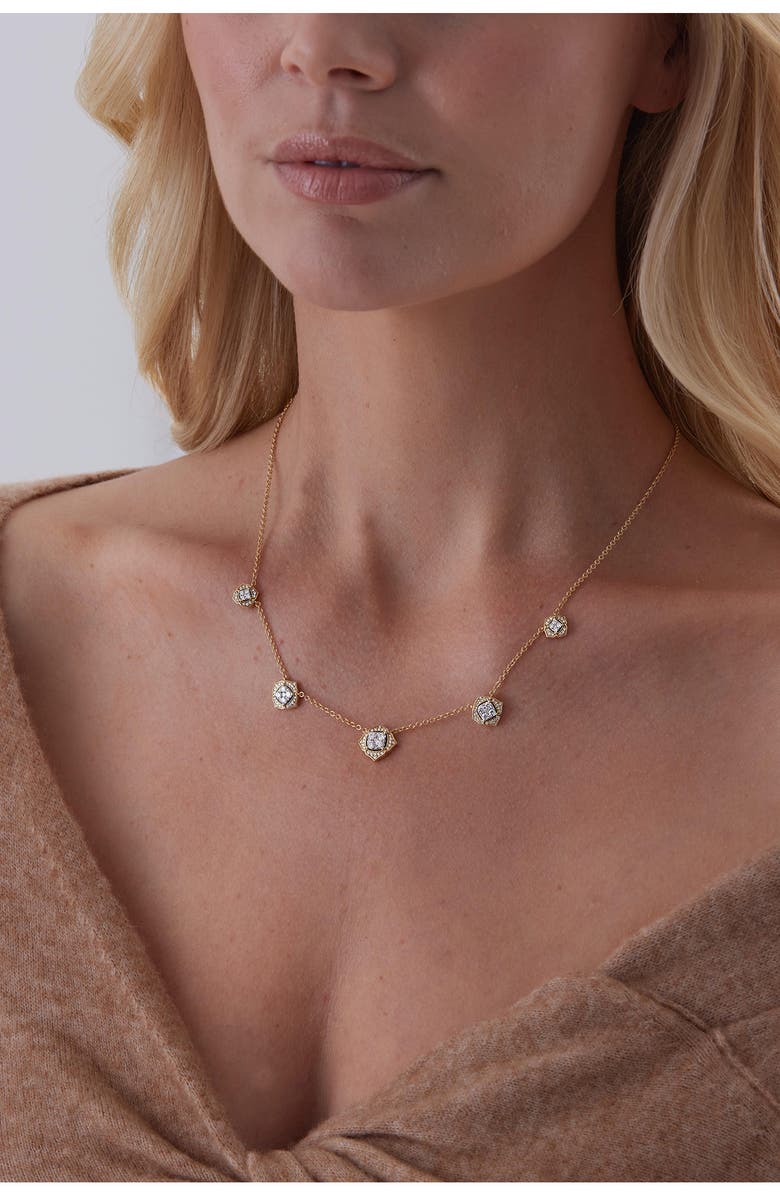 Sara Weinstock Leela Diamond Station Necklace, Alternate, color, 