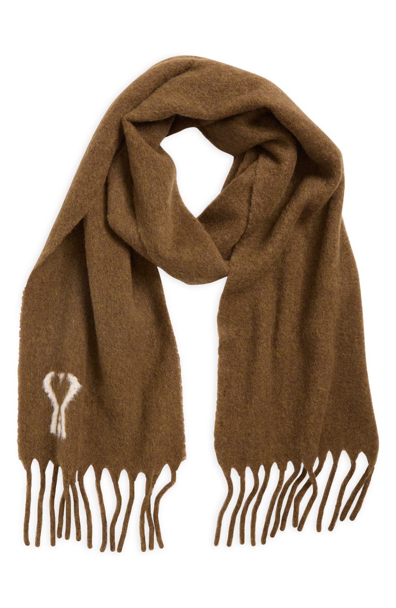 AMI PARIS Laine Scarf, Main, color, Hazelnut