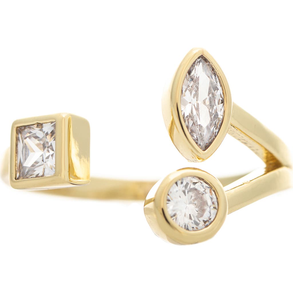Rivka Friedman 18k Gold Clad Bezel Set Cz Ring In Gold