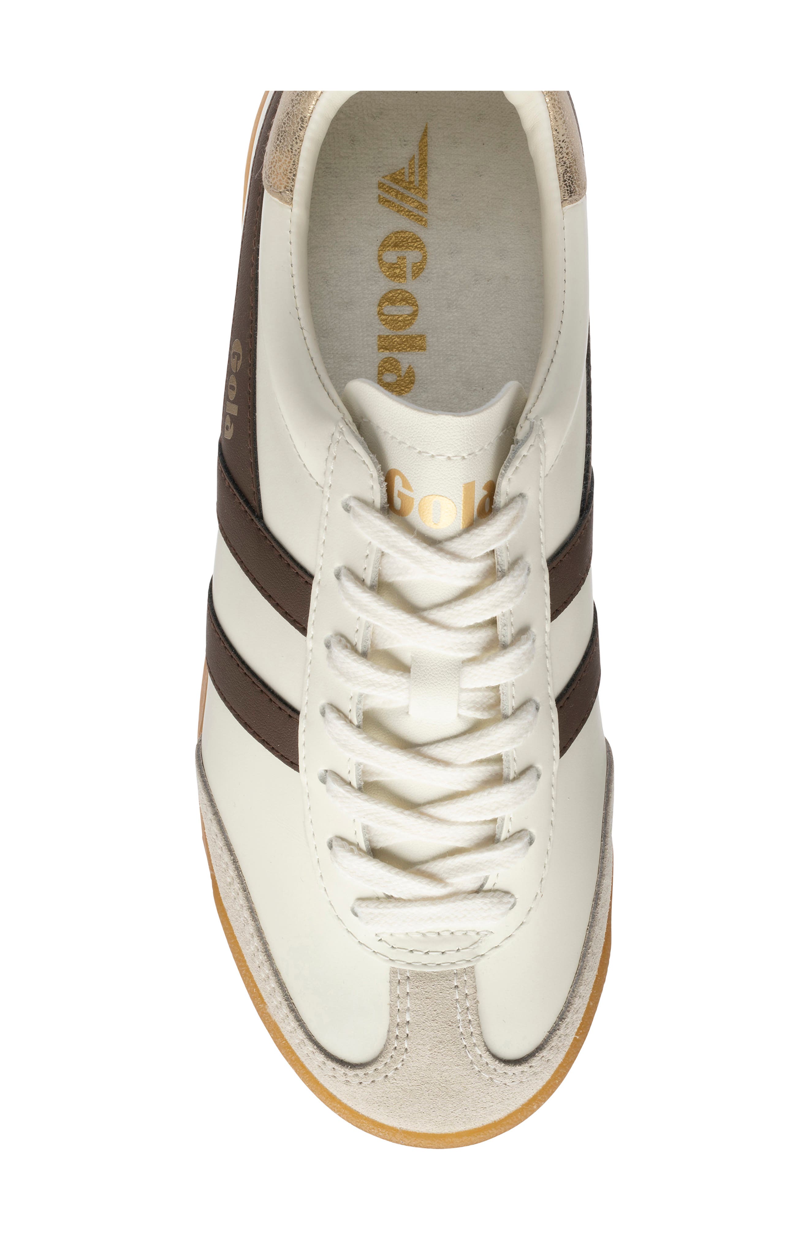 Torpedo Sneaker, Alternate, color, OFF WHITE/ DARK BROWN/ GOLD