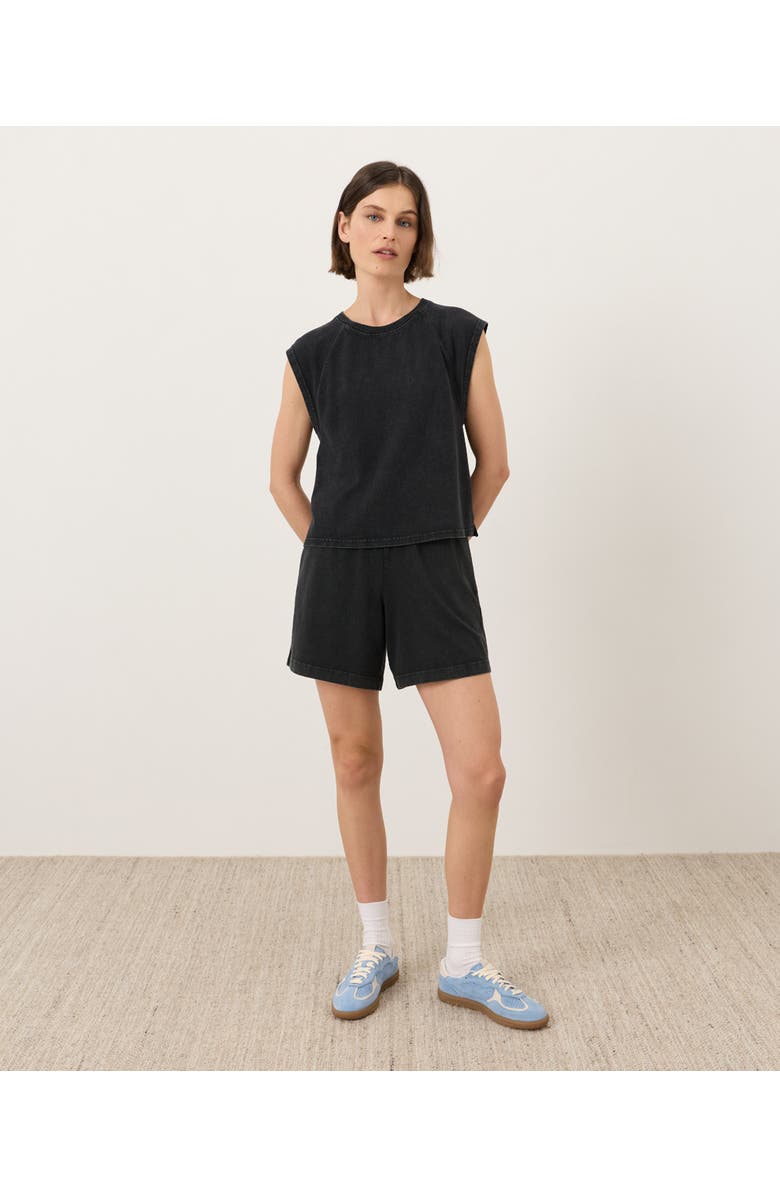 Pact Organic Cotton Weekends Beach Short, Alternate, color, Washed Black