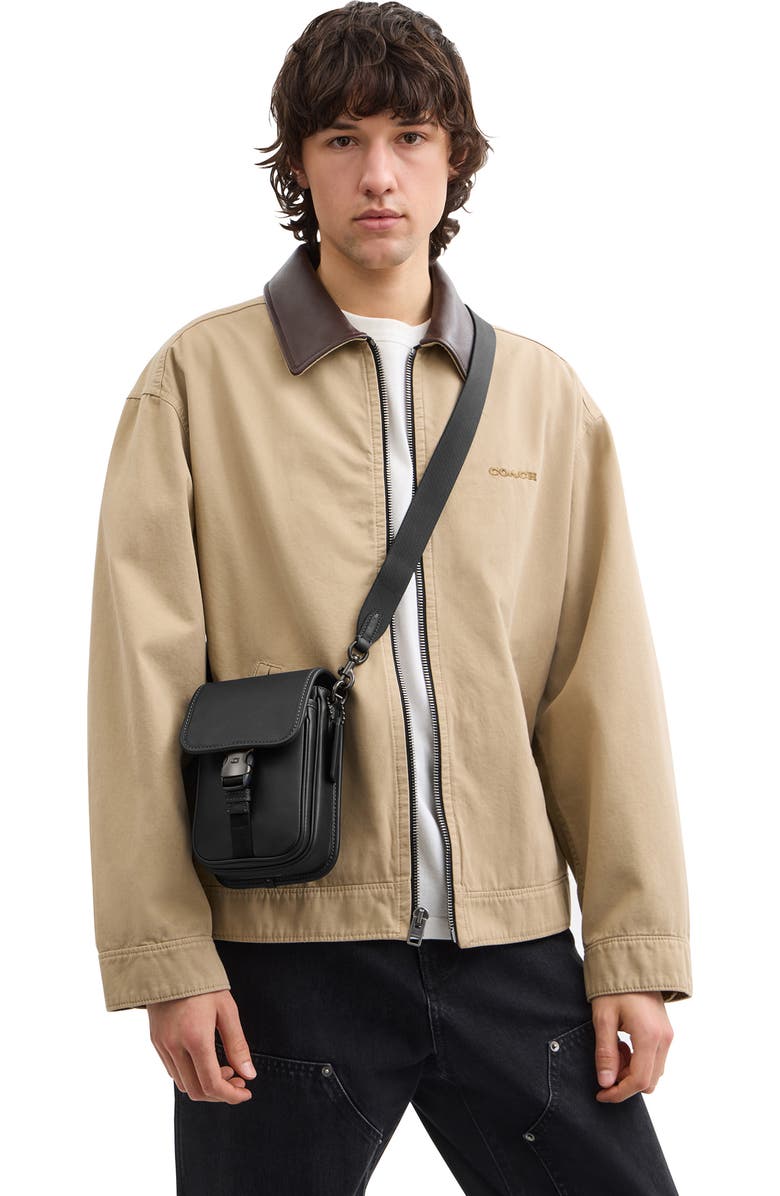 COACH League Leather Phone Crossbody Bag, Alternate, color,