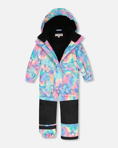 Deux Par Deux One-piece Play Snowsuit In Blue