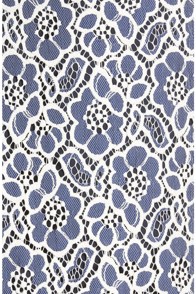 Lace Pencil Skirt, Alternate, color, NAVY- IVORY LACE