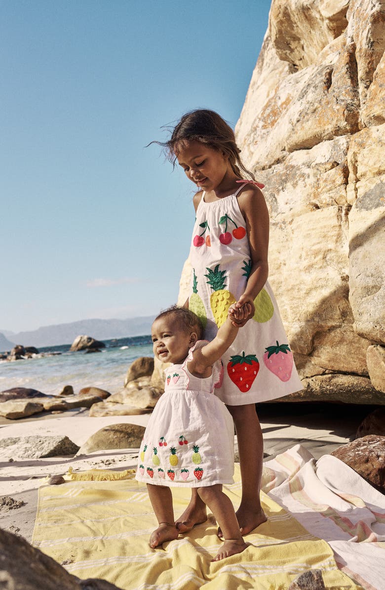 Mini Boden Kids' Strappy Appliqué Dress, Alternate, color,