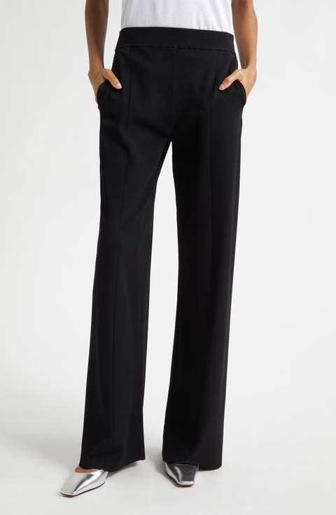 Straight Leg Compact Knit Trousers