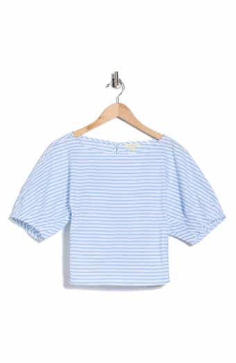 Parker Boat Neck Barrel Sleeve Top