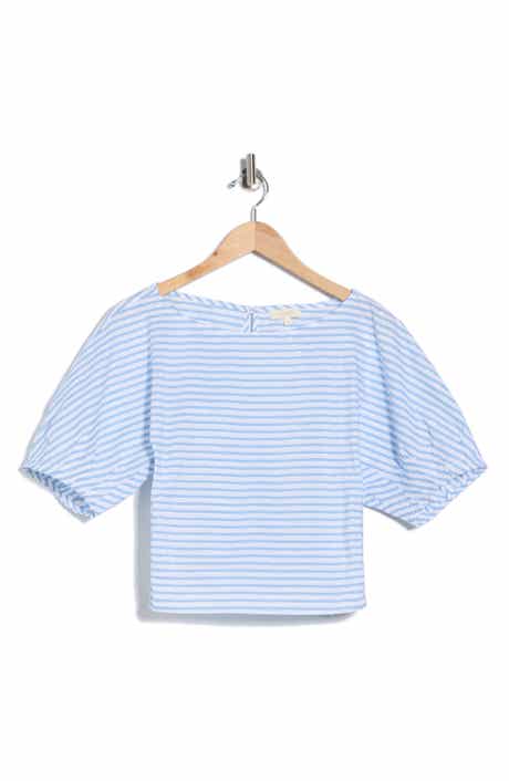 Parker Boat Neck Barrel Sleeve Top
