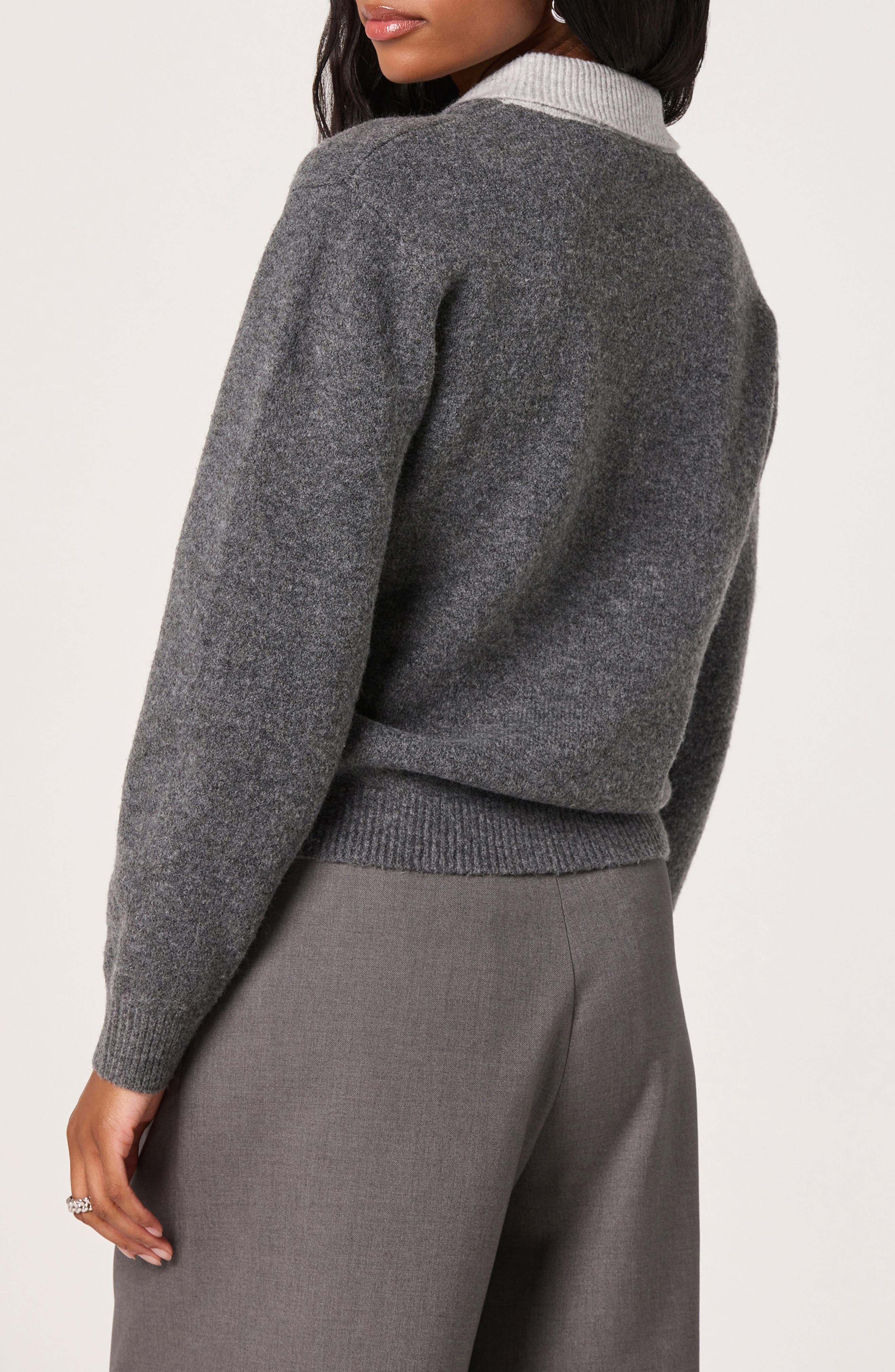 Contrast Collar Sweater - image 2