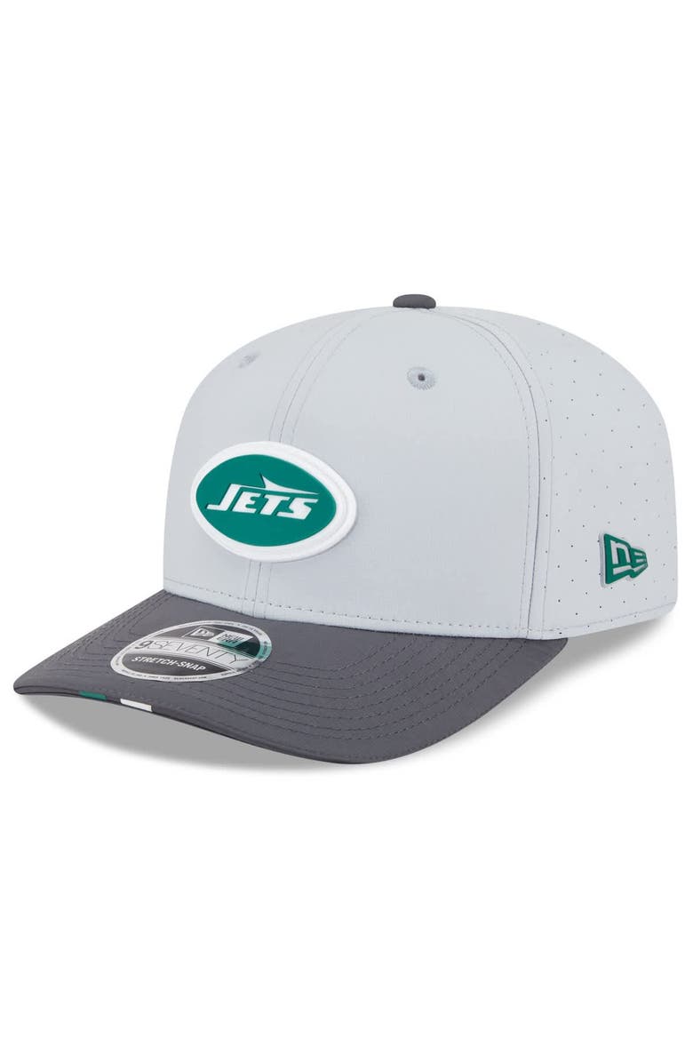 New Era Men's New Era Gray/Graphite New York Jets 2025 NFL Training Camp 9SEVENTY Adjustable Hat, Main, color, Gray