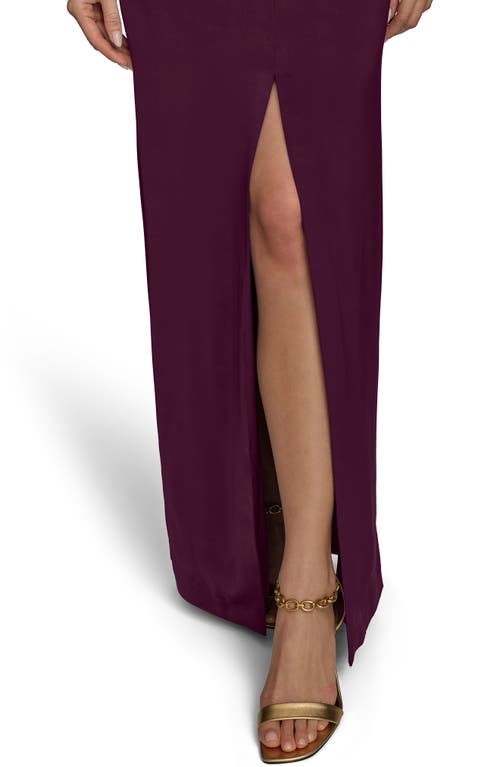Donna Karan New York Twisted Sleeveless Gown In Purple