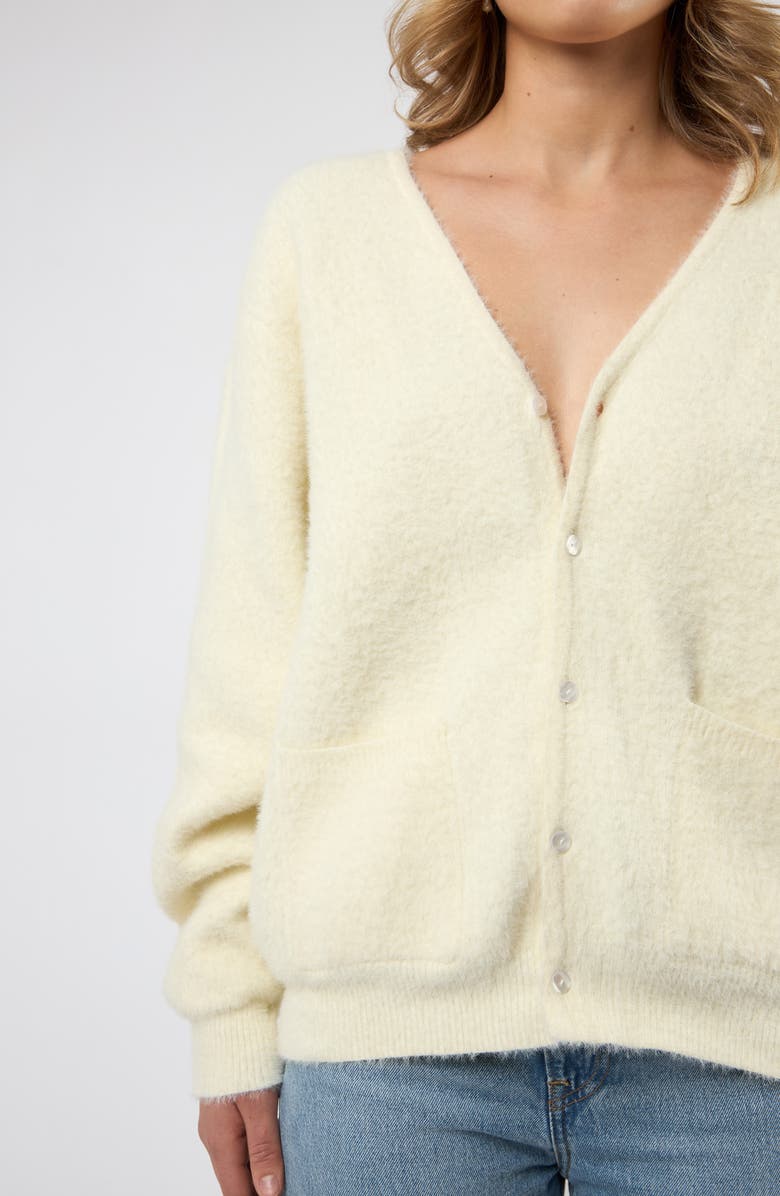 Viens Avec Moi V-Neck Cardigan, Alternate, color, Ivory