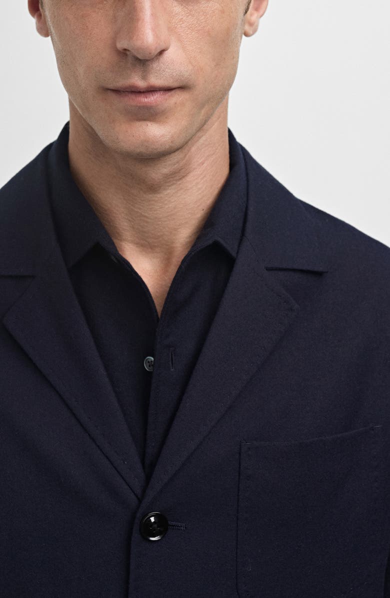 MANGO Slim Fit Virgin Wool Sport Coat, Alternate, color, Dark Navy