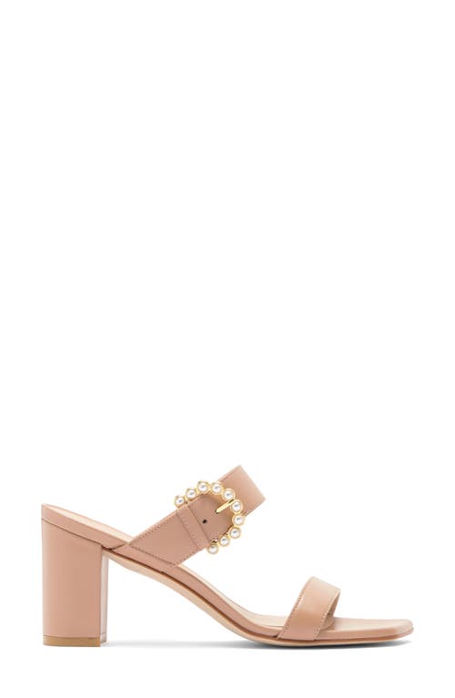 Stuart Weitzman Piper 75 Block Sandal In Sandalwood