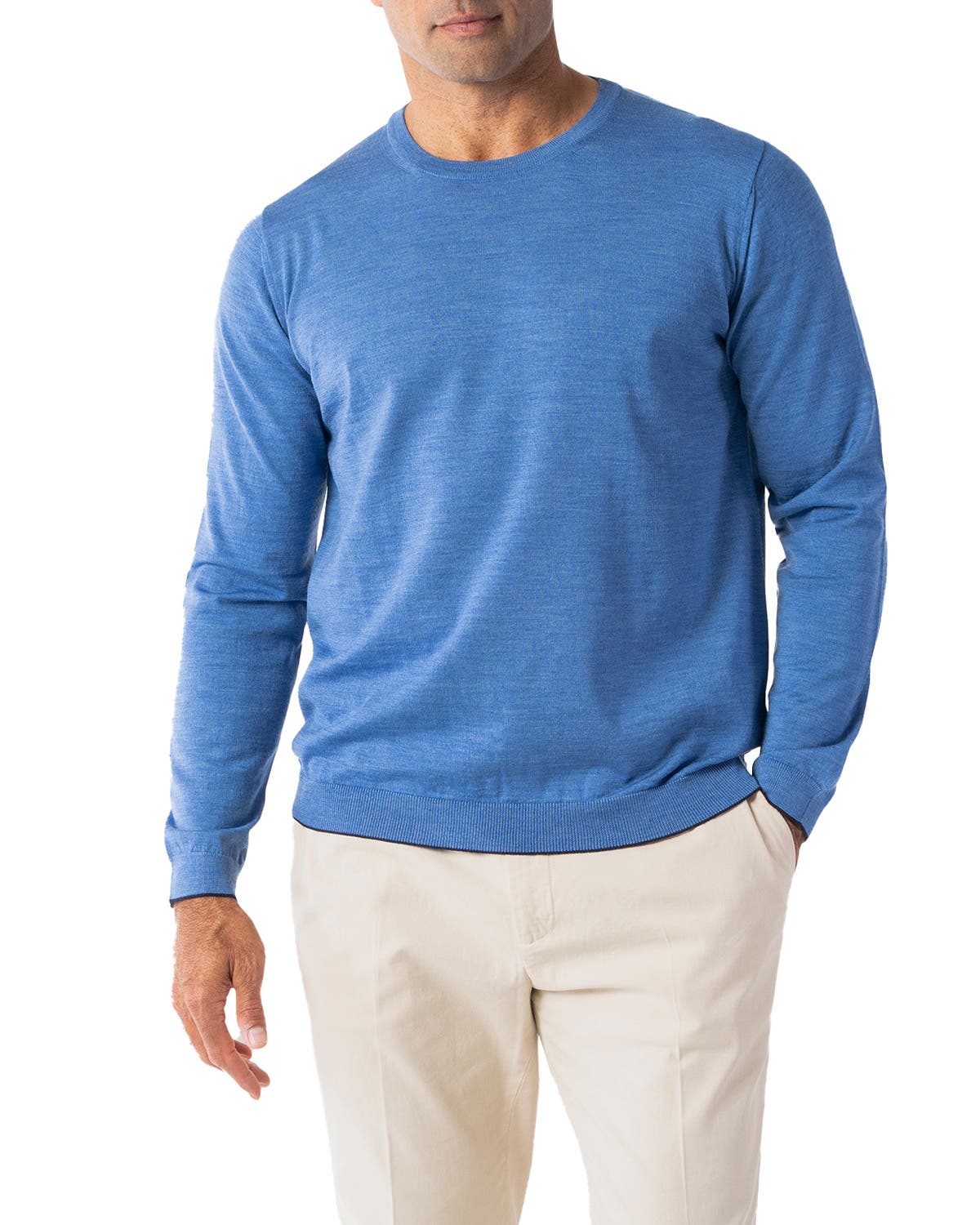 Sky Blue with Navy Tipping