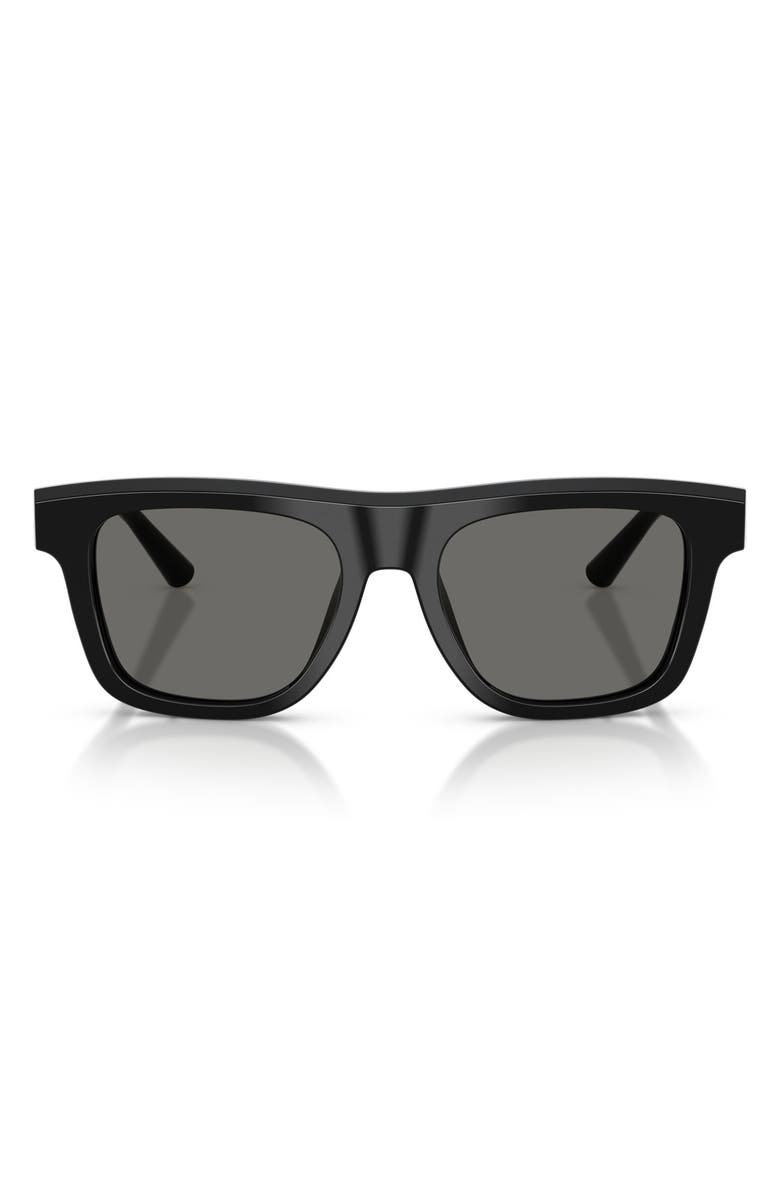 Dolce&Gabbana 52mm Square Sunglasses, Main, color, Black / Grey