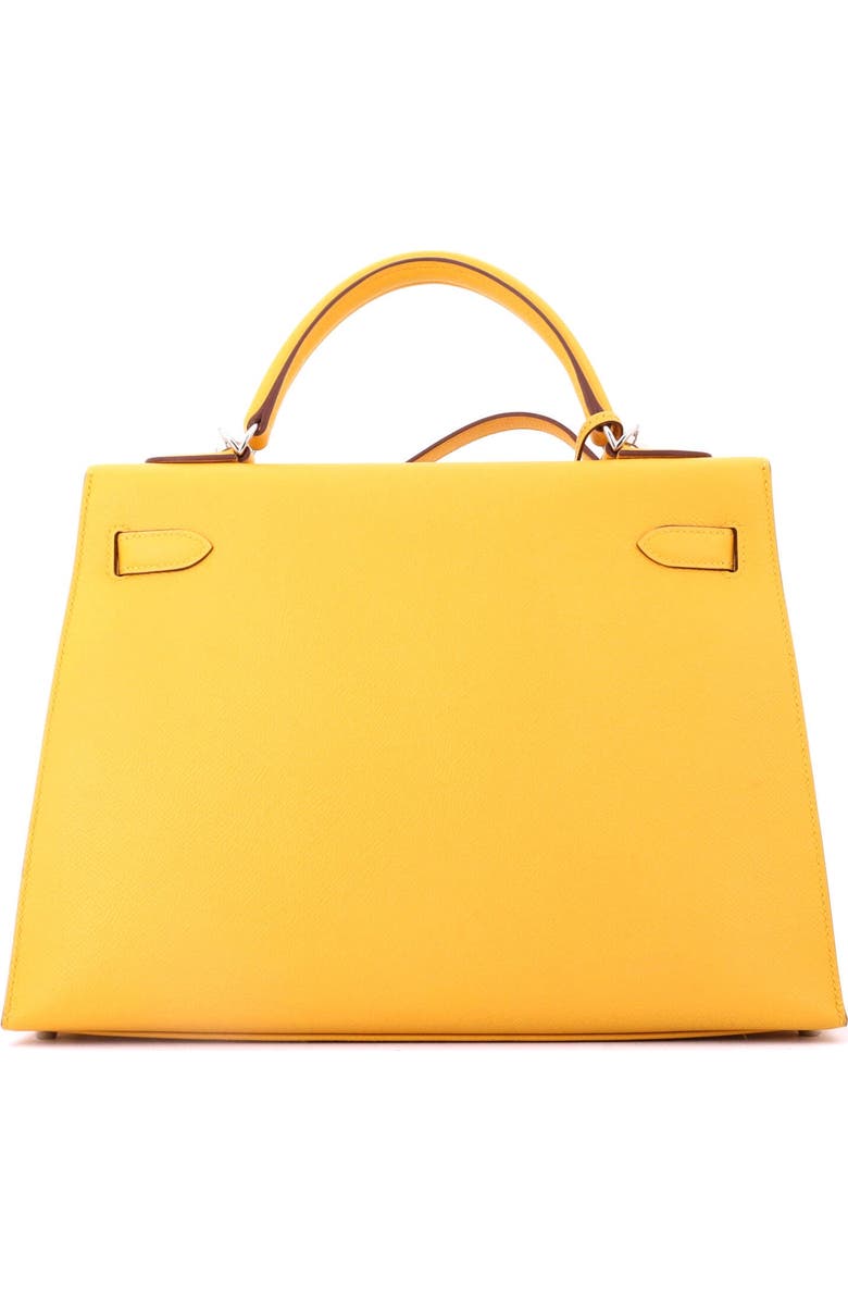 Pre-Owned Hermes Kelly Handbag Yellow Epsom with Palladium Hardware 32, Alternate, color, Soleil