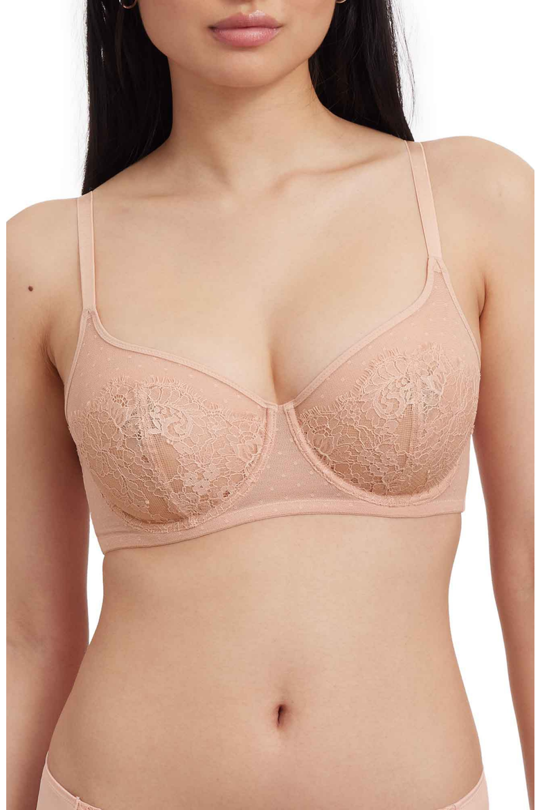 Amour Lace Full Coverage Minimizer Bra, Main, color, Naked
