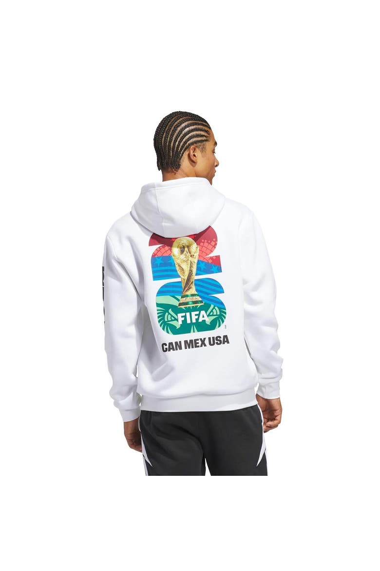 Men's adidas White 2026 FIFA World Cup Official Graphic Hoodie, Alternate, color, White