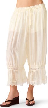 Steve Madden Easten Lace Detail Drawstring Pants