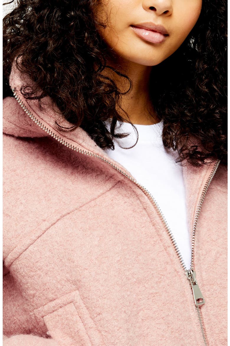 Miller Wool Blend Hooded Jacket, Alternate, color, PINK