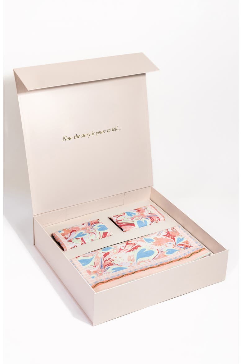 Alice Marble Table Linens Set, Main, color, Coral
