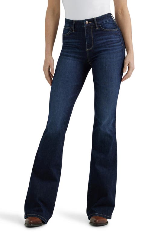 Wrangler Bespoke Curvy High Waist Bootcut Jeans In Blue