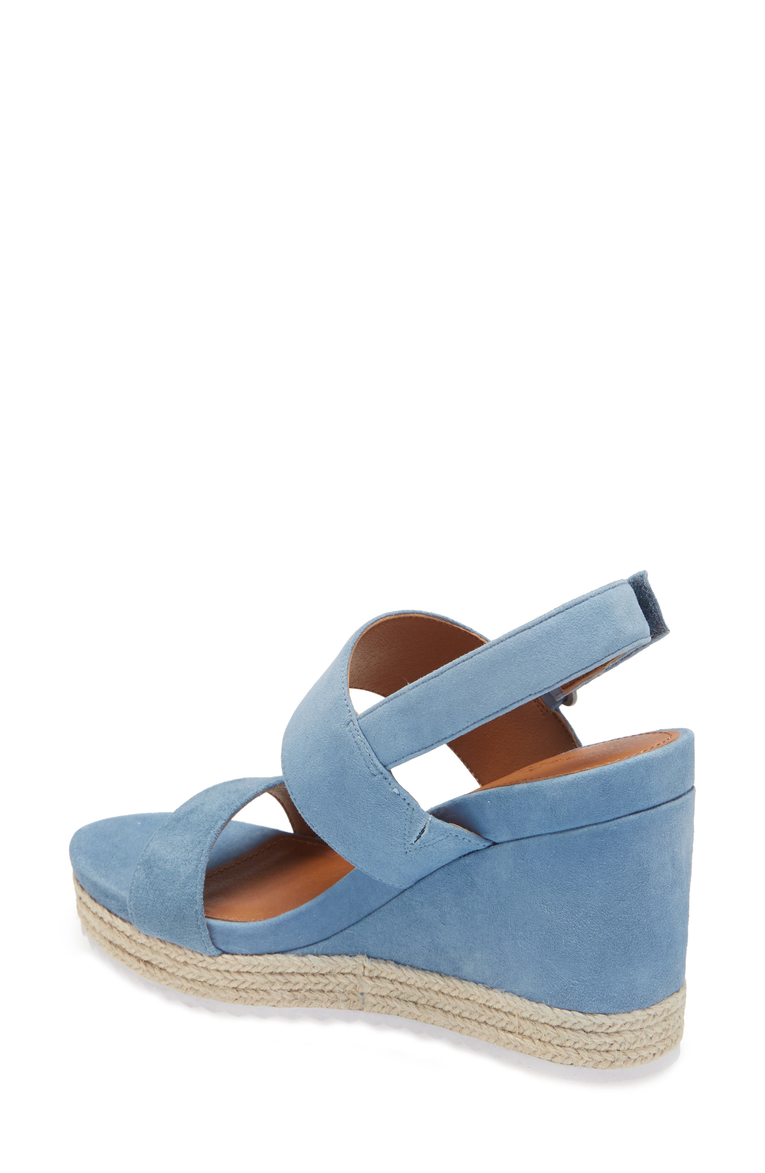 Jillien Wedge Sandal, Alternate, color, CELESTIAL BLUE SUEDE