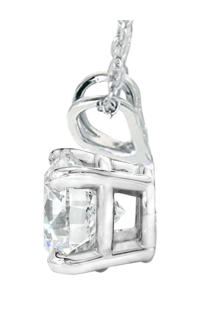Bliss Diamond 1Ct Diamond Solitaire Pendant 14k Gold 18" Necklace Lab Grown, Alternate, color, 14K White Gold