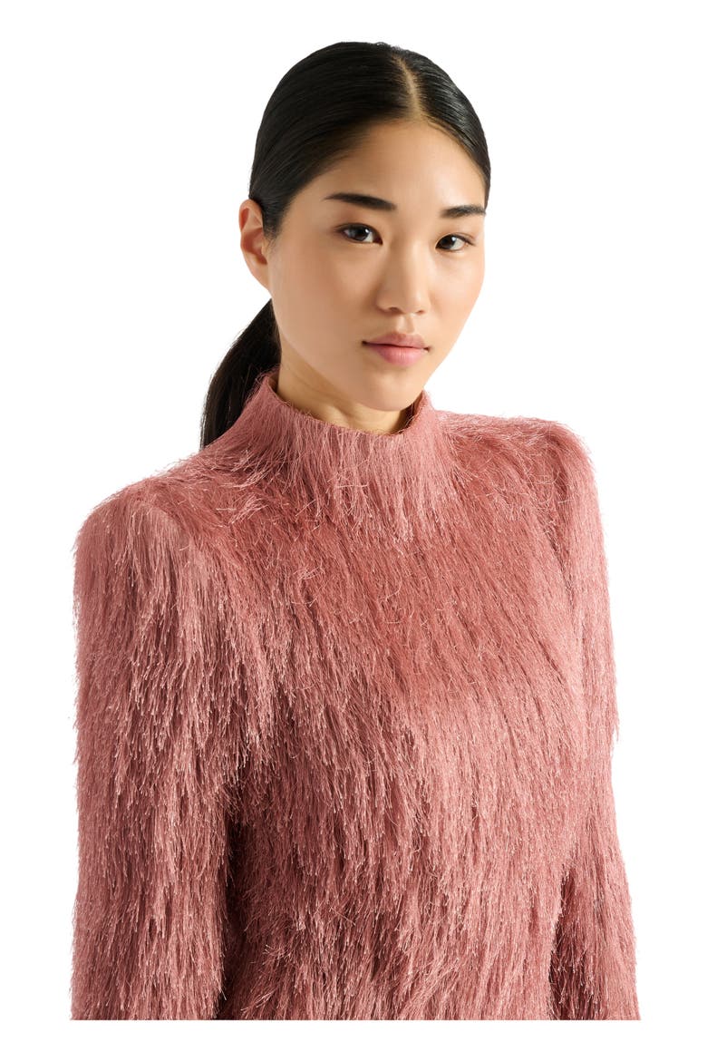 Fringe Bodycon Dress, Alternate, color, pink