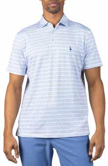 TailorByrd Martini Glass Print Performance Polo