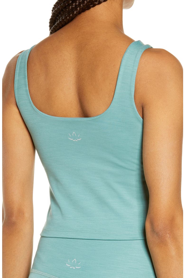 Keep It Simple Crop Tank, Alternate, color, MERMAID GREEN HEATHER RIB