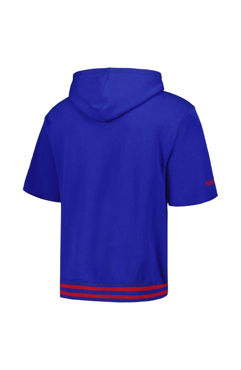 Mitchell & Ness Men's Mitchell & Ness Royal New York Giants Pre-Game Short Sleeve Pullover Hoodie, Alternate, color, Royal