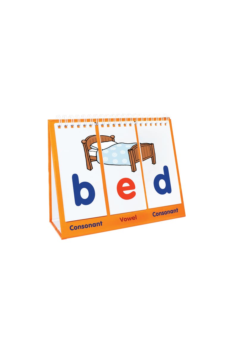 CVC Consonant Vowel Consonant Words Flash Cards, Alternate, color, Multicolored