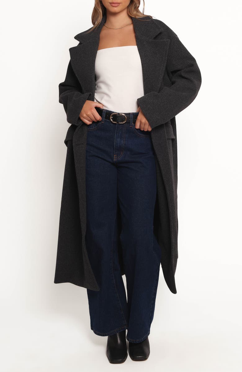 Petal & Pup Brylie Oversize Coat, Main, color, Charcoal