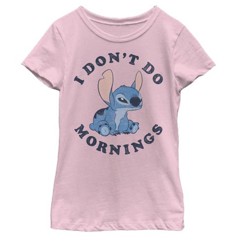 Girl's Lilo & Stitch Experiment 626 I Don't Do Mornings  Graphic T-Shirt